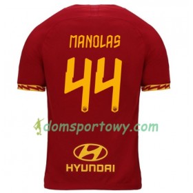 Koszulka AS Roma Manolas 44 Domowe Koszulki Piłkarskie 2019-2020 Krótki Rękaw